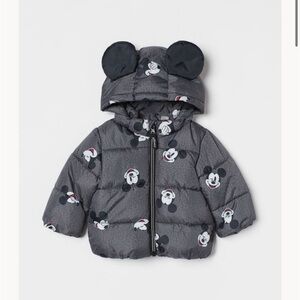 H&M Mickey Mouse puffer coat